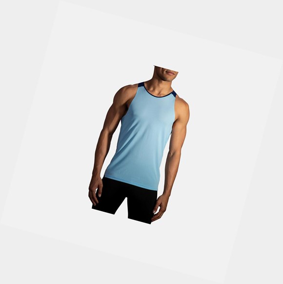 Tops Brooks Atmosphere Singlet Hombre Azul Marino | CQF201967