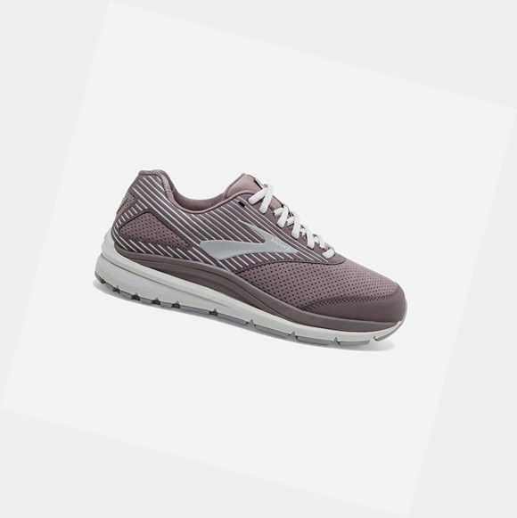 Zapatillas Para Caminar Brooks Addiction Walker Gamuza Mujer Shark / Alloy / Oyster | HWZ179528