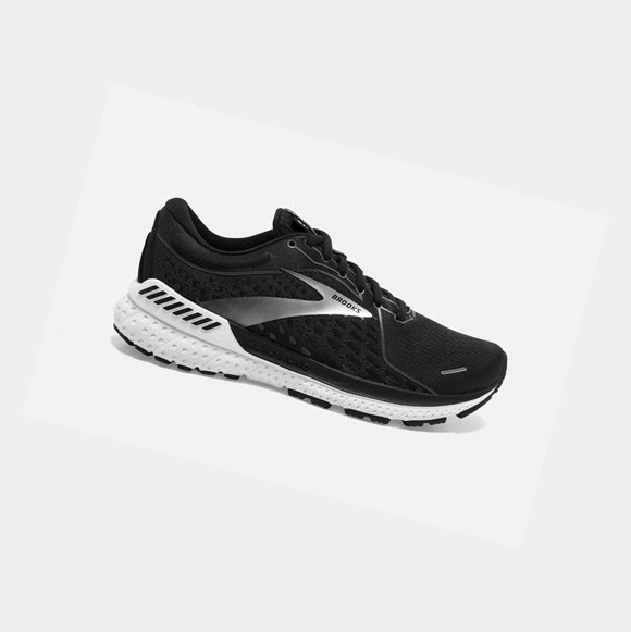 Zapatillas Para Caminar Brooks Adrenaline GTS 21 Mujer Negras Blancas | LEK739615