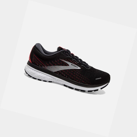 Zapatillas Running Carretera Brooks Ghost 13 Hombre Negras Rojas | TMO842605