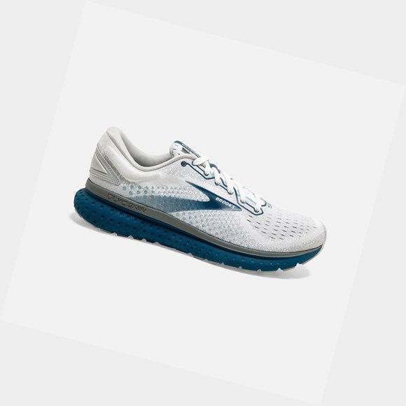 Zapatillas Running Carretera Brooks Glycerin 18 Hombre Blancas Gris | LVK540672