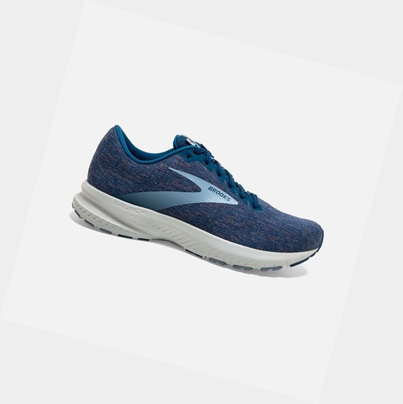 Zapatillas Running Carretera Brooks Launch 7 Hombre Azules Gris | UMI326097