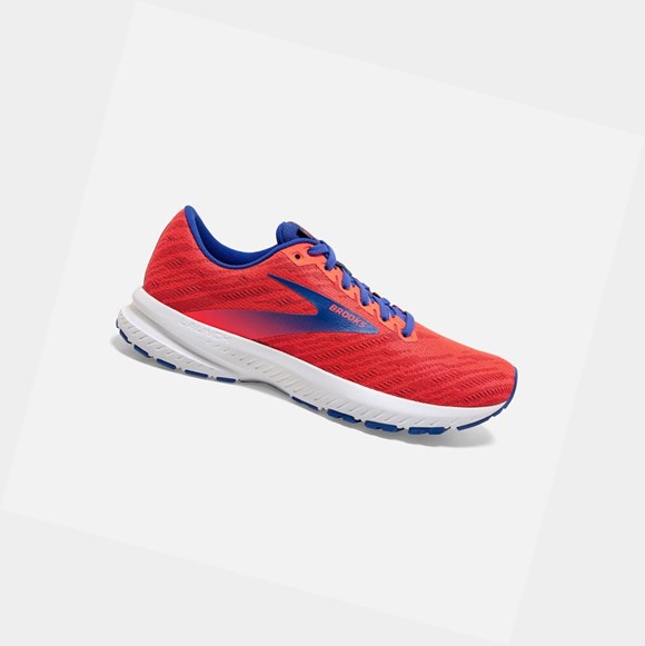 Zapatillas Running Carretera Brooks Launch 7 Mujer Coral Burdeos Azules | WIM491872