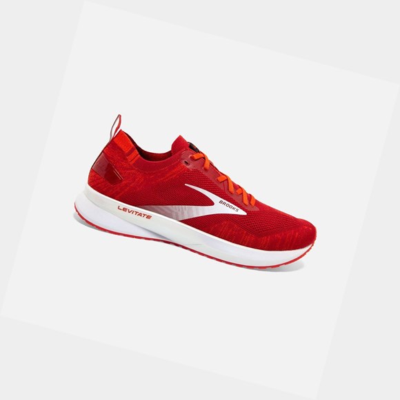 Zapatillas Running Carretera Brooks Levitate 4 Hombre Rojas Blancas | FJV312876