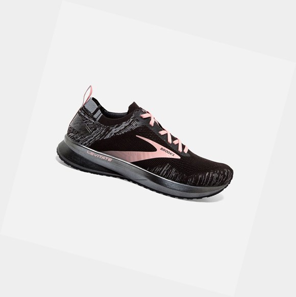 Zapatillas Running Carretera Brooks Levitate 4 Mujer Negras Gris Coral | MFC954286