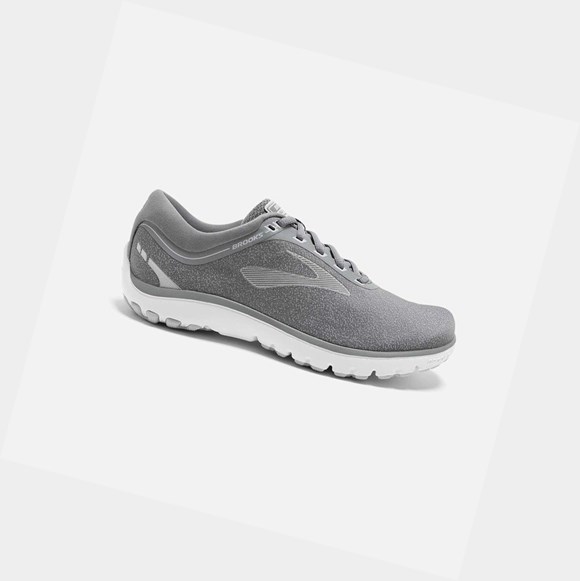 Zapatillas Running Carretera Brooks PureFlow 7 Mujer Gris Blancas | ZYM701965