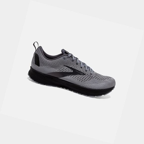 Zapatillas Running Carretera Brooks Revel 4 Hombre Gris Negras | WAH985631