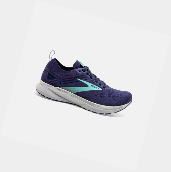 Zapatillas Running Carretera Brooks Ricochet 3 Mujer Azules | WDO395014