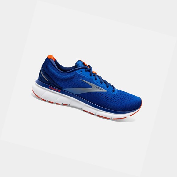 Zapatillas Running Carretera Brooks Trace Hombre Azules Azul Marino Naranjas | TQN045963