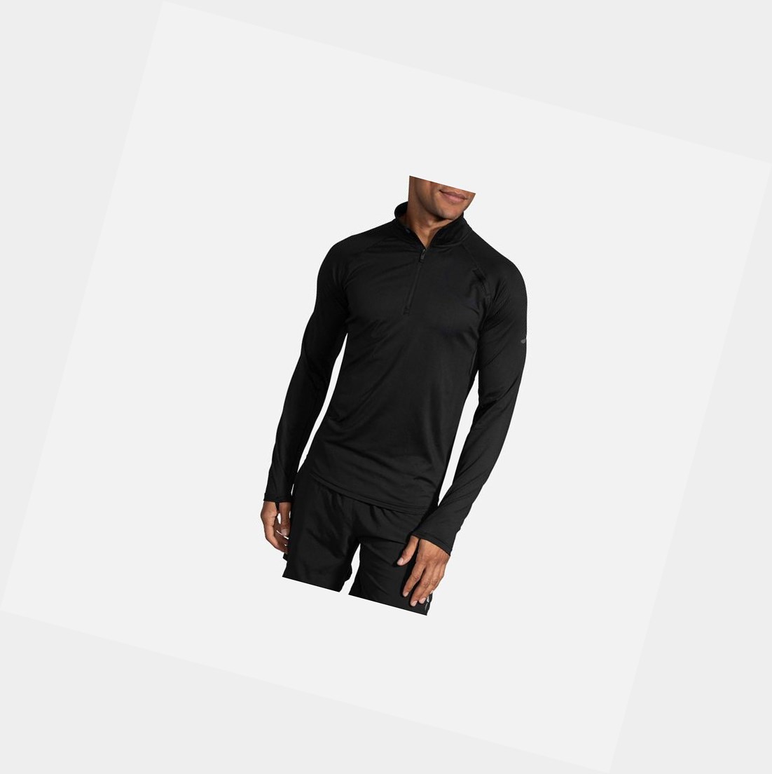 Ropa De Abrigo Brooks Dash 1/2 Zip Hombre Negras | QZS791860