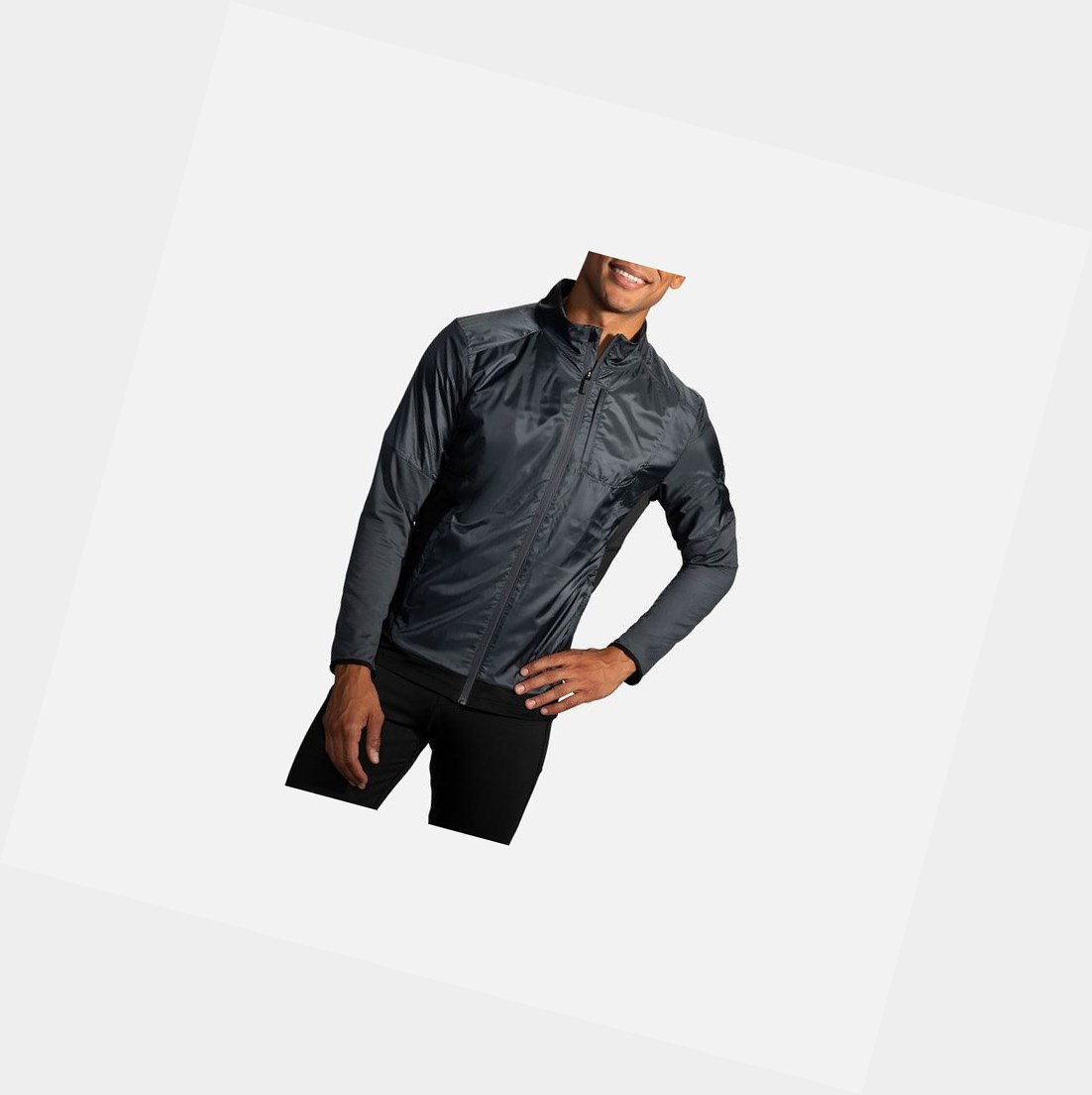 Ropa De Abrigo Brooks Fusion Híbrido Hombre Negras | RFI985407