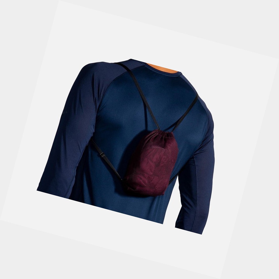 Ropa De Abrigo Brooks Fusion Híbrido Hombre Sangria / Merlot | TZN318074