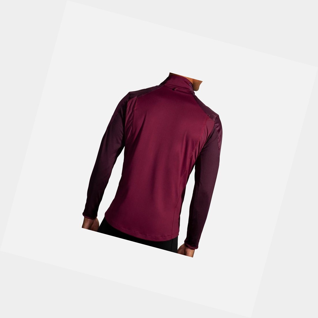 Ropa De Abrigo Brooks Fusion Híbrido Hombre Sangria / Merlot | TZN318074