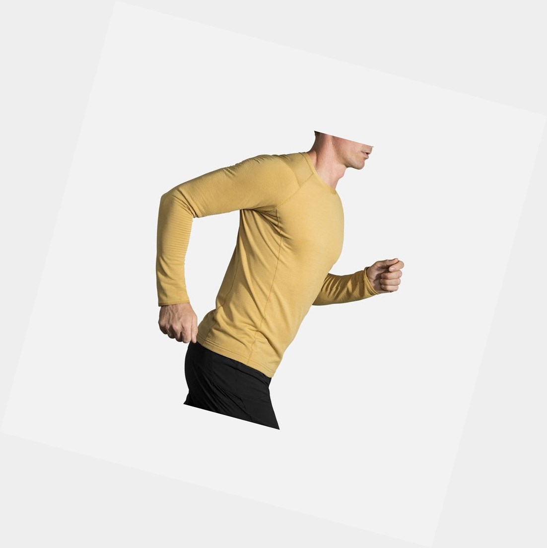 Ropa De Abrigo Brooks Notch Thermal Long Sleeve Hombre Heather Desert / Desert | IKC714625