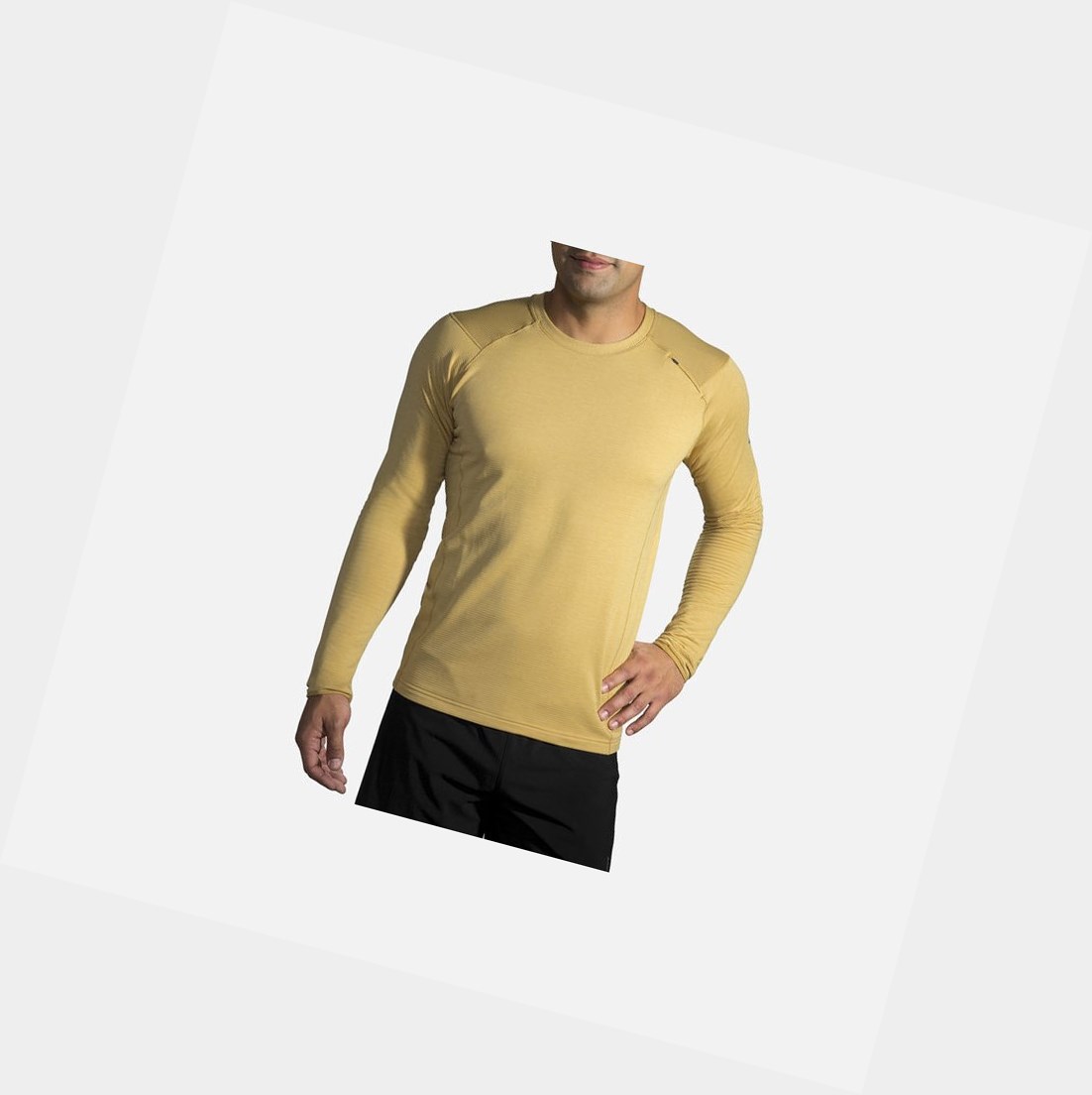 Ropa De Abrigo Brooks Notch Thermal Long Sleeve Hombre Heather Desert / Desert | IKC714625