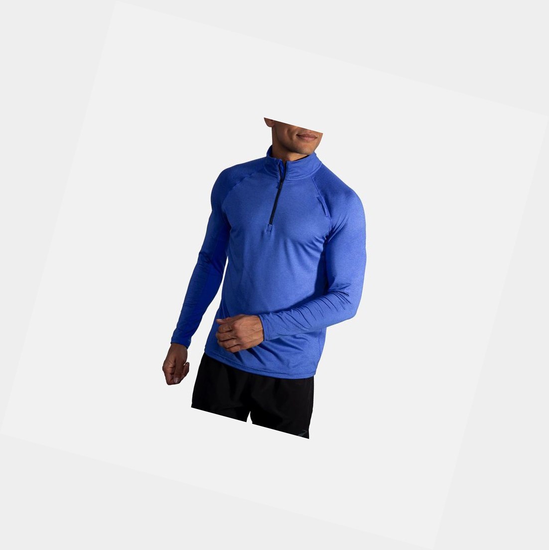 Tops Brooks Dash 1/2 Zip Hombre Azules | TWD129703