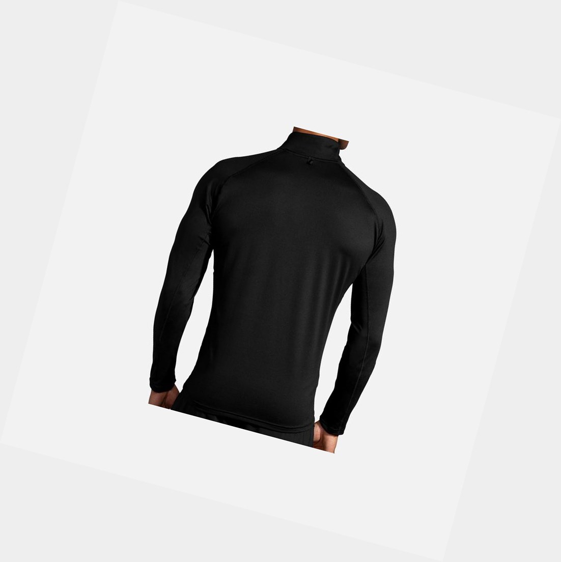 Tops Brooks Dash 1/2 Zip Hombre Negras | YBD819056