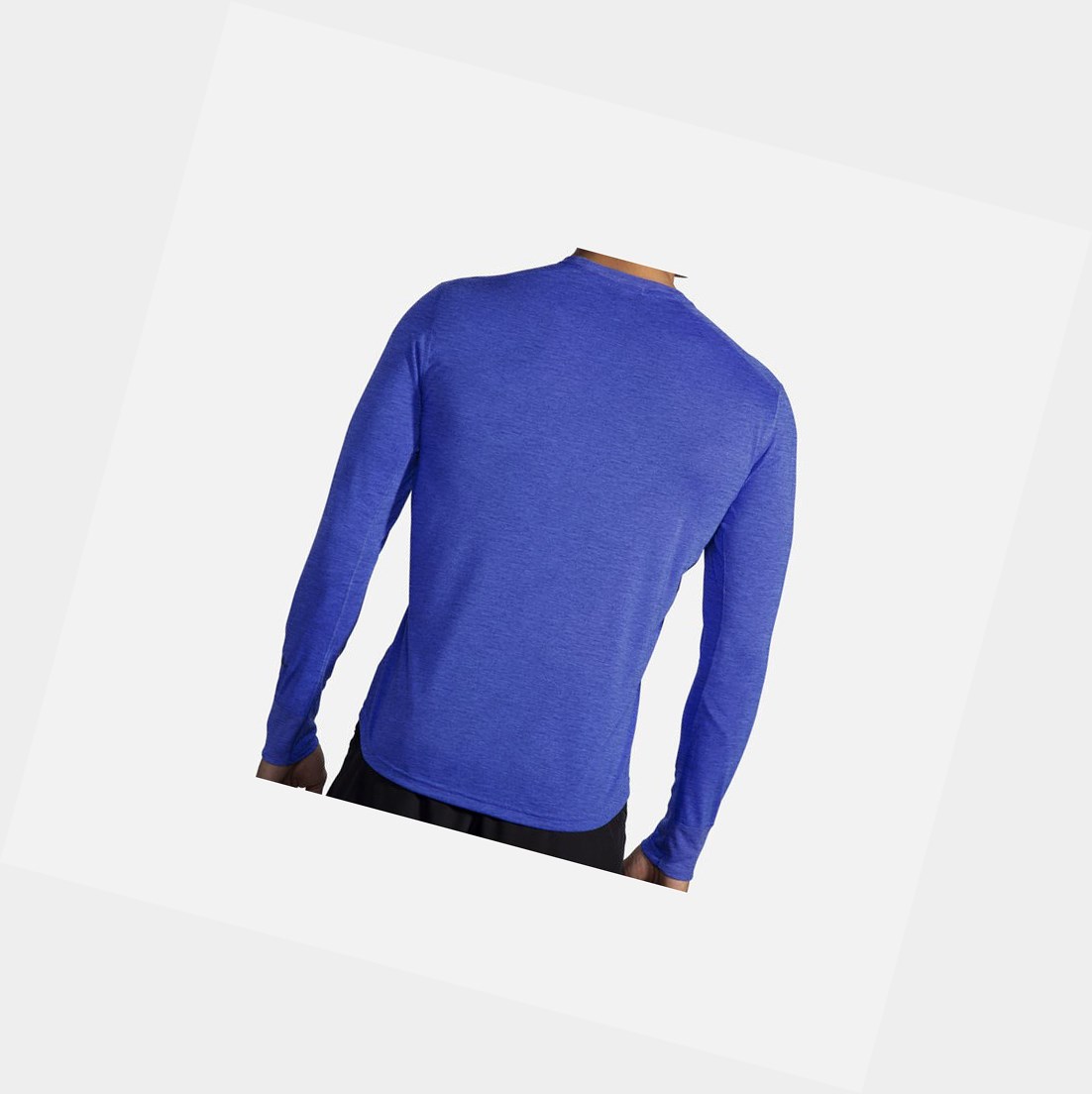 Tops Brooks Distance Long Sleeve Hombre Azules | IDK641853