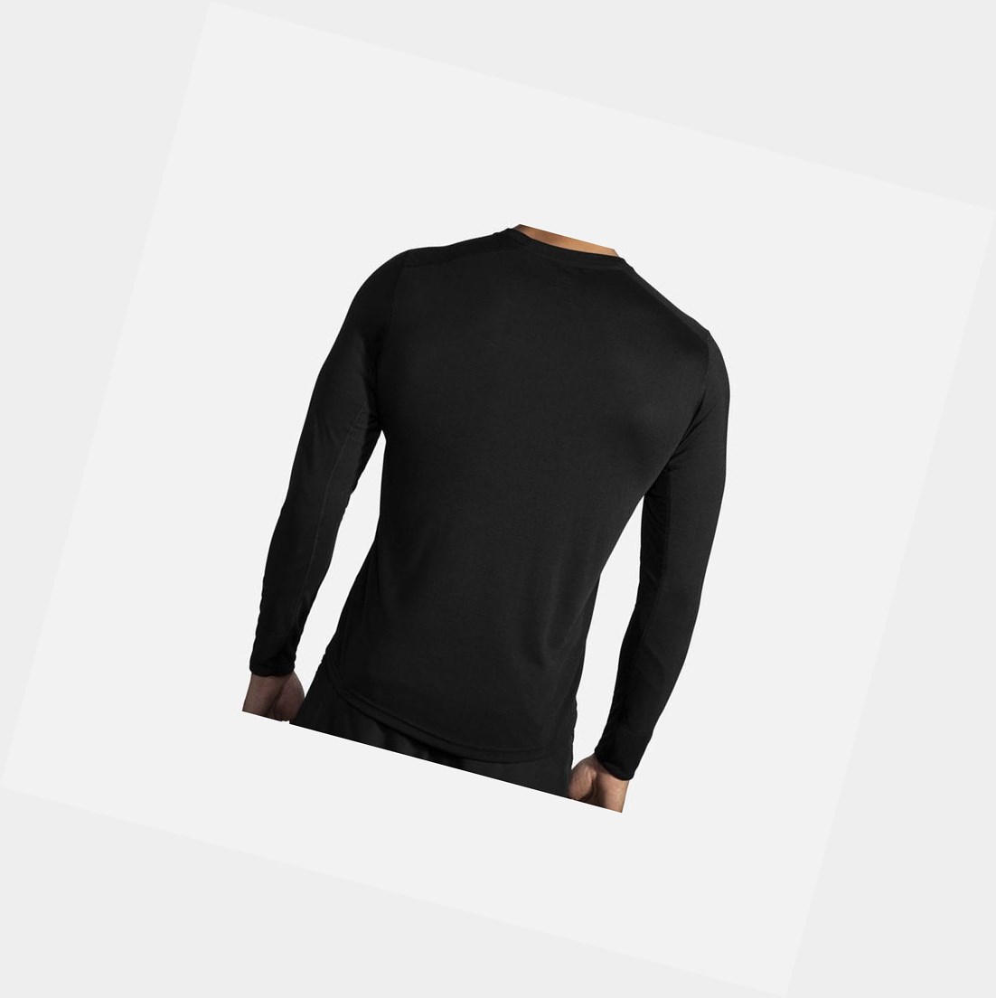 Tops Brooks Distance Long Sleeve Hombre Negras | SUC683179