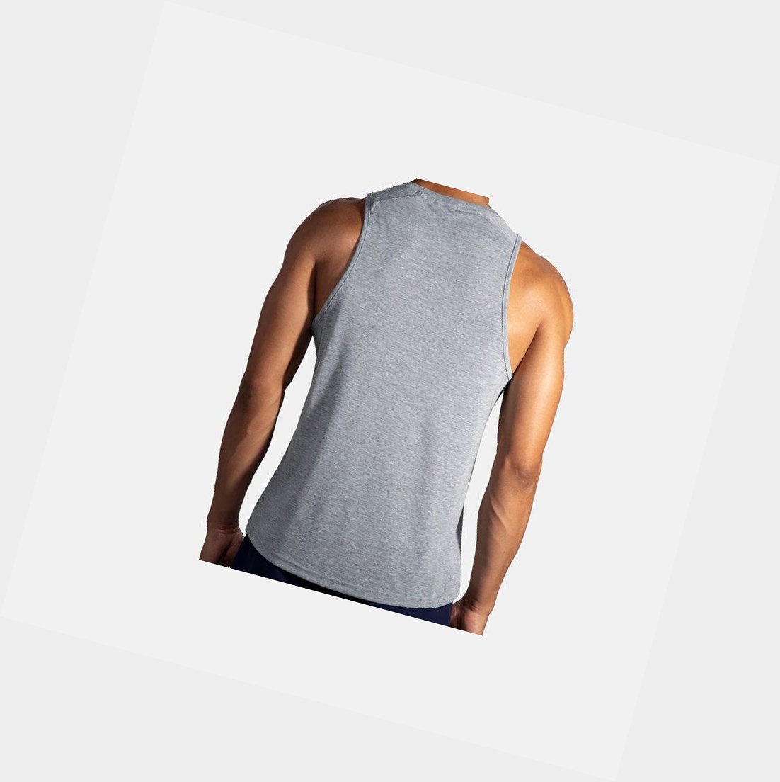 Tops Brooks Distance Tank Hombre Heather Ash | HBU259360