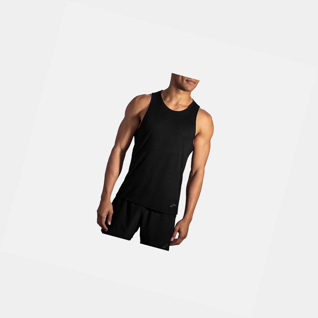 Tops Brooks Distance Tank Hombre Negras | FBJ486352