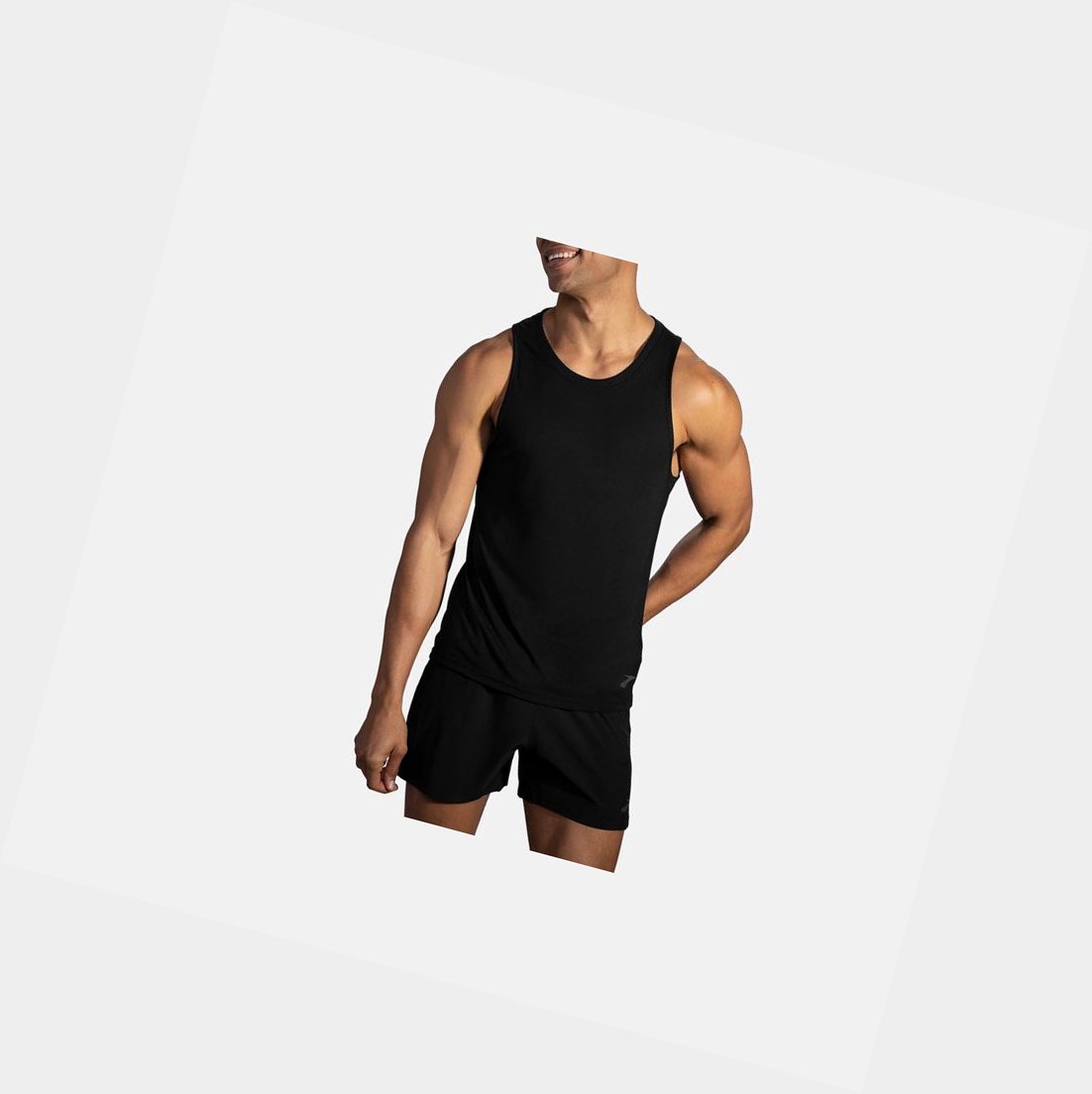 Tops Brooks Distance Tank Hombre Negras | FBJ486352