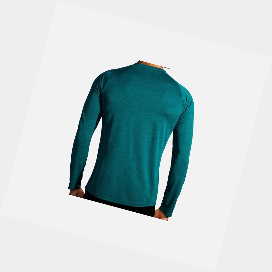 Tops Brooks Ghost Long Sleeve Hombre Heather Spruce | NFY947582