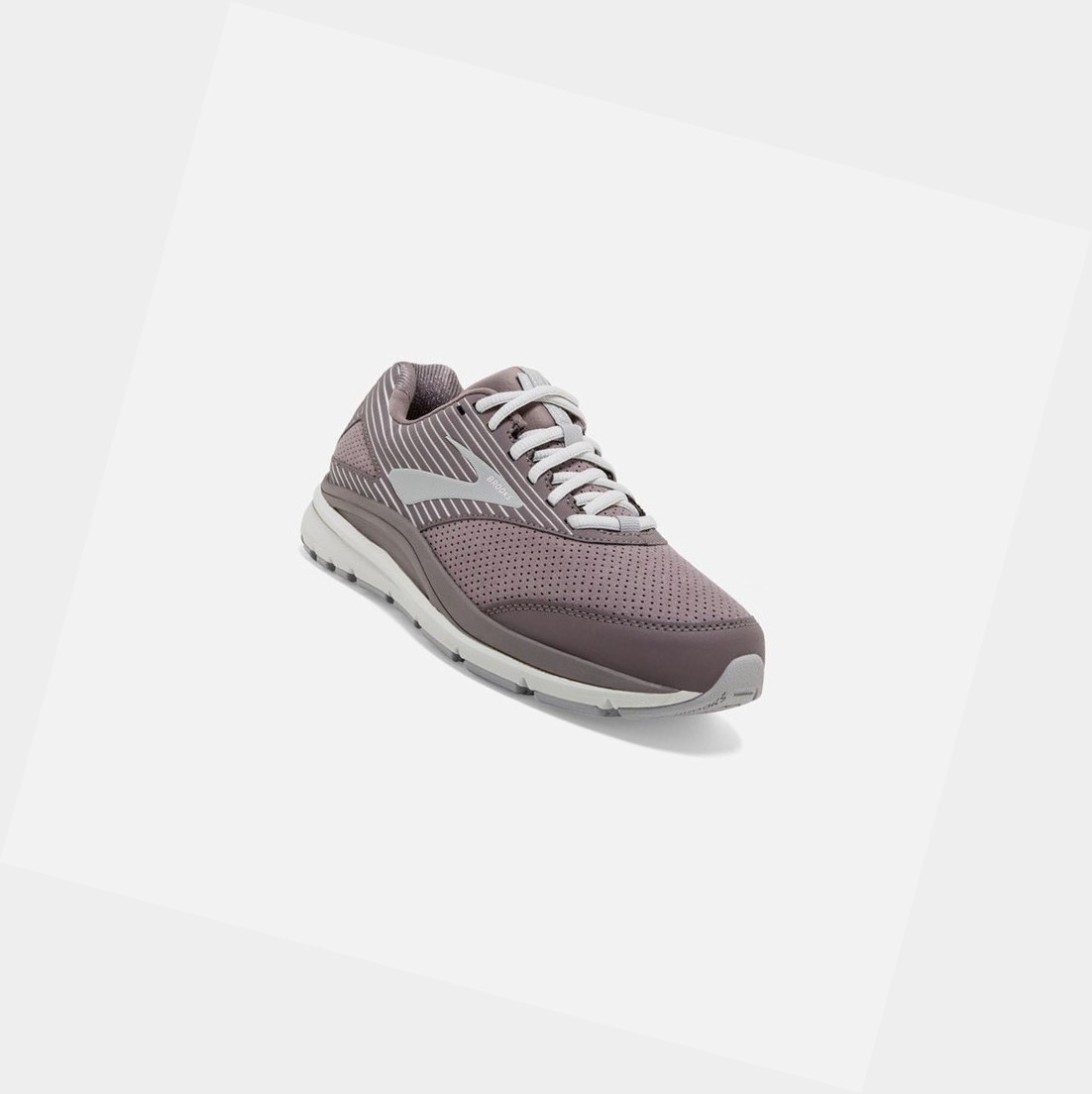 Zapatillas Para Caminar Brooks Addiction Walker Gamuza Mujer Shark / Alloy / Oyster | HWZ179528