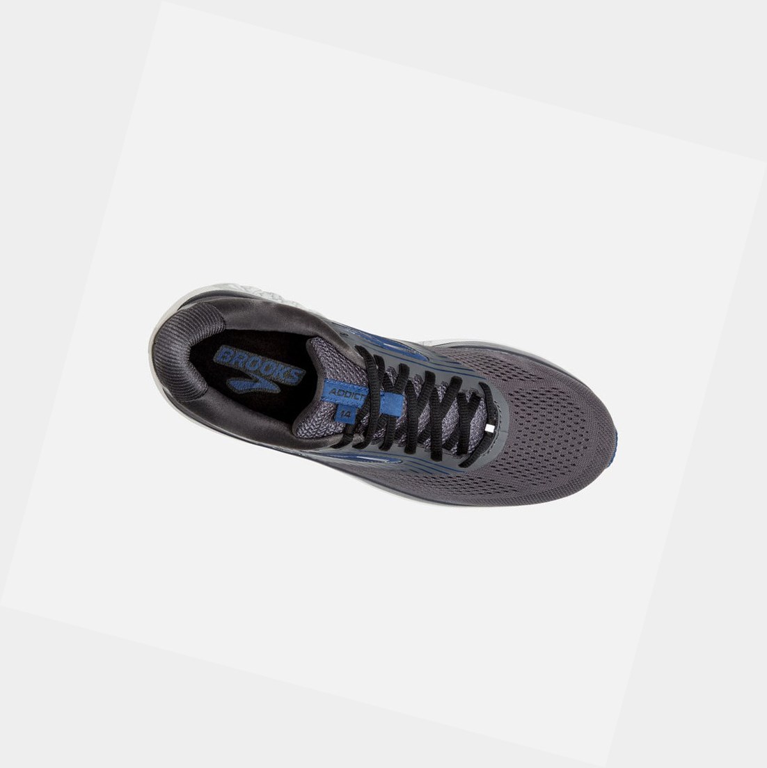 Zapatillas Para Caminar Brooks Addiction 14 Hombre Azules Negras | RDB094826