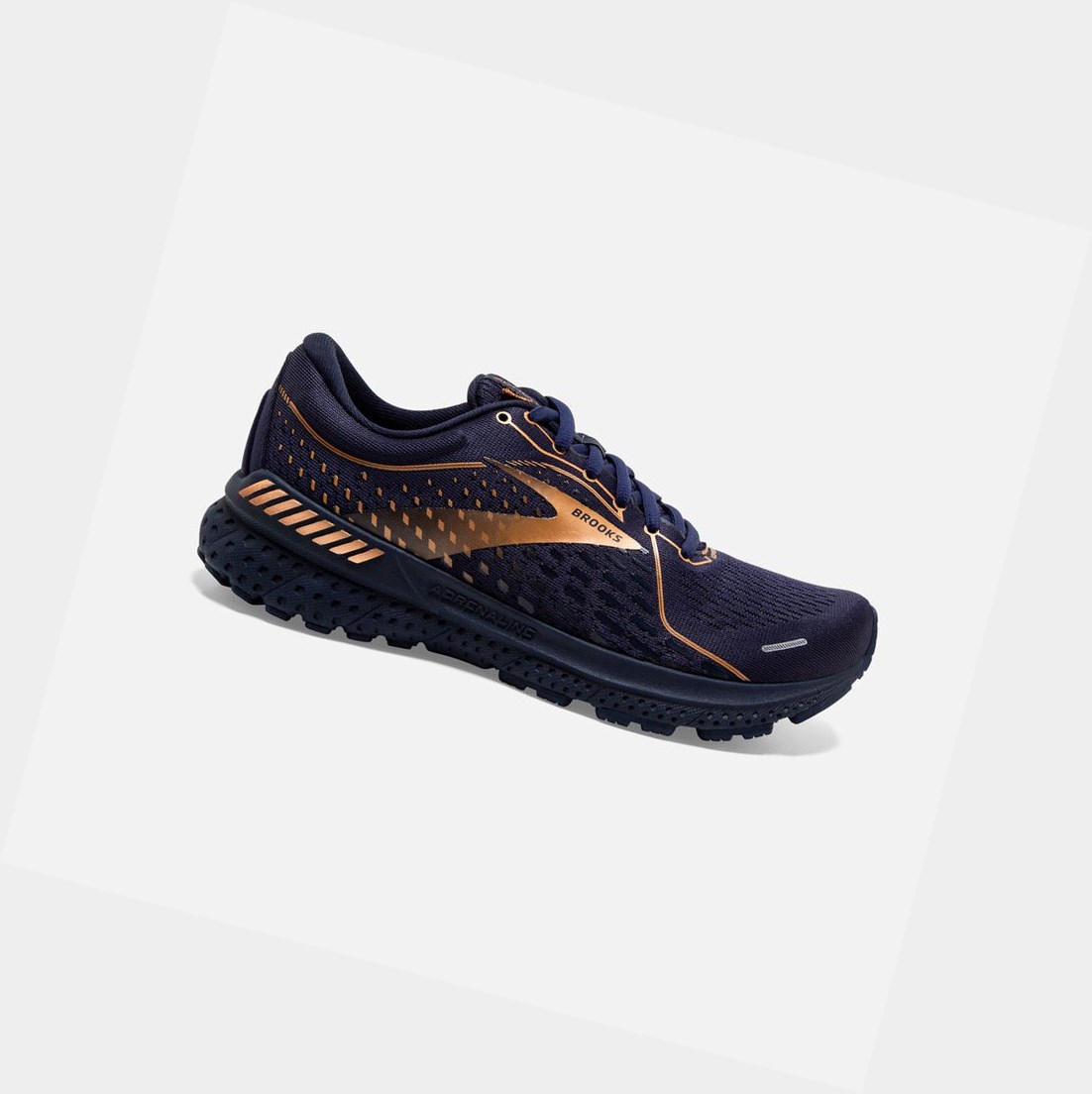 Zapatillas Para Caminar Brooks Adrenaline GTS 21 Mujer Azul Marino Negras Cobra | CEX843190