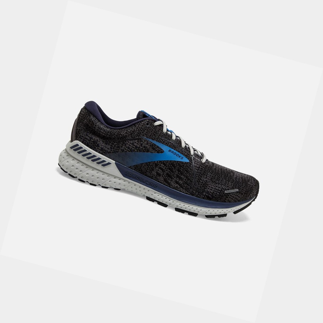 Zapatillas Para Caminar Brooks Adrenaline GTS 21 Hombre Negras Azules | HFE176934