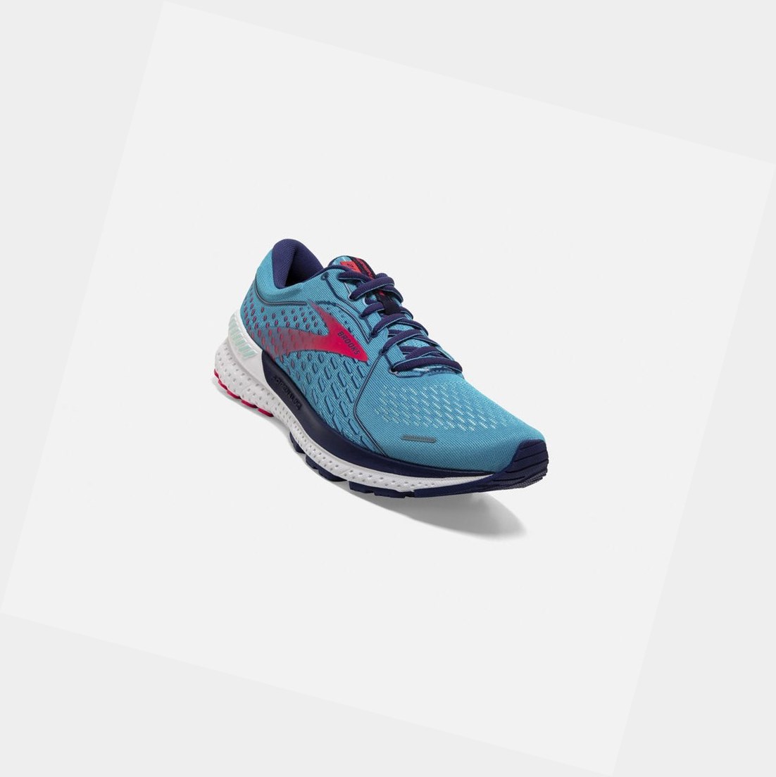 Zapatillas Para Caminar Brooks Adrenaline GTS 21 Mujer Azules Rosas | IMF453012