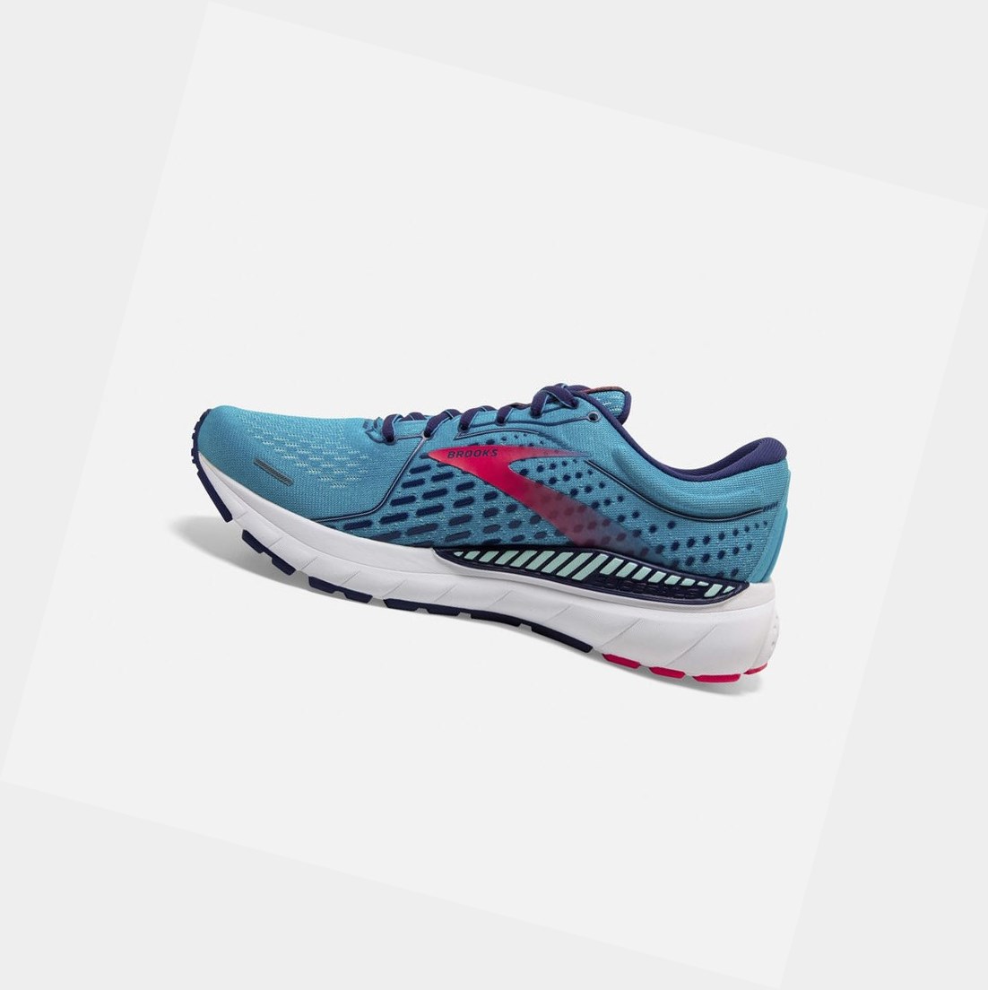 Zapatillas Para Caminar Brooks Adrenaline GTS 21 Mujer Azules Rosas | IMF453012