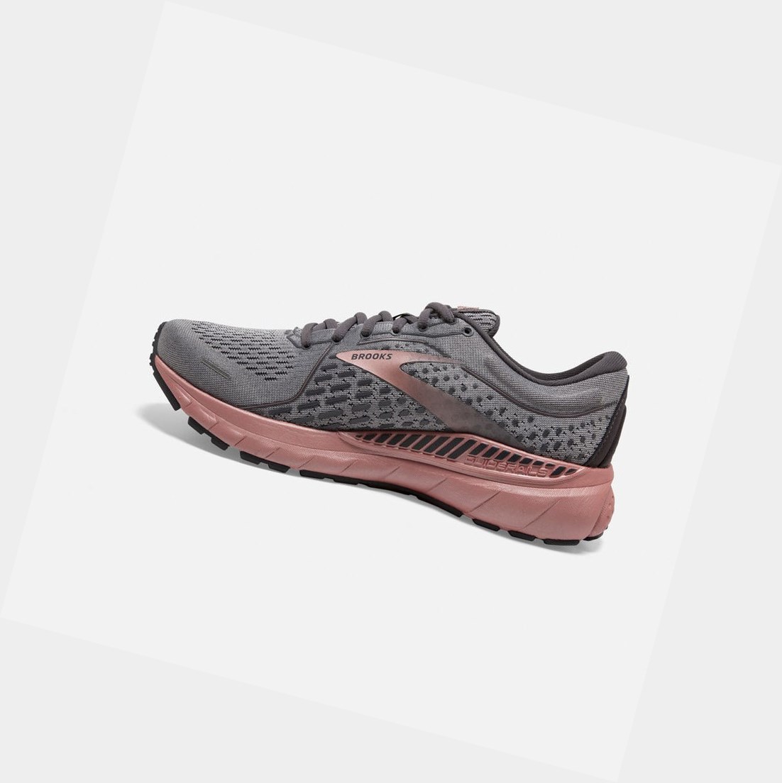 Zapatillas Para Caminar Brooks Adrenaline GTS 21 Mujer Gris Negras Rosas Doradas | JAN453709