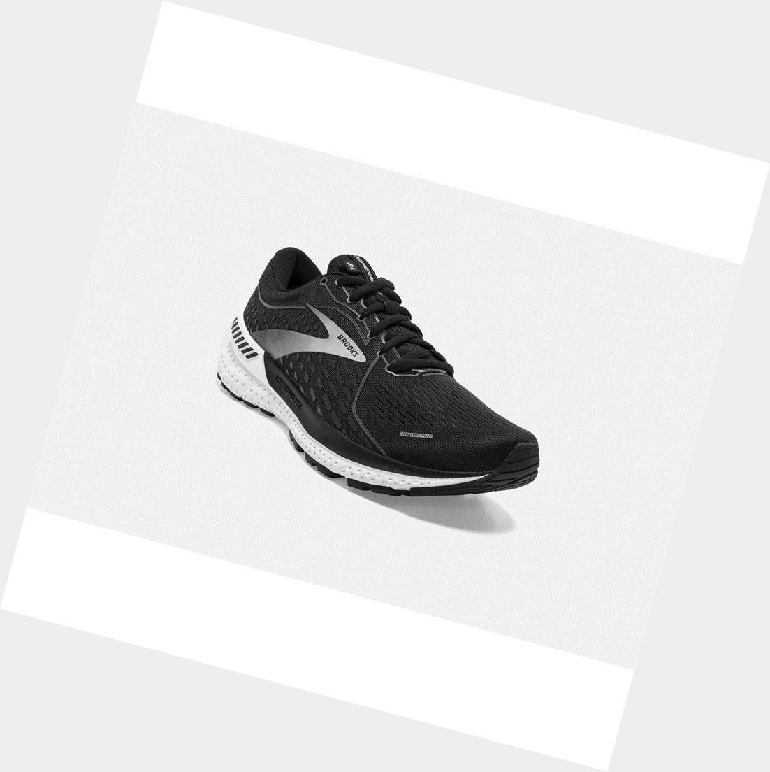 Zapatillas Para Caminar Brooks Adrenaline GTS 21 Mujer Negras Blancas | LEK739615