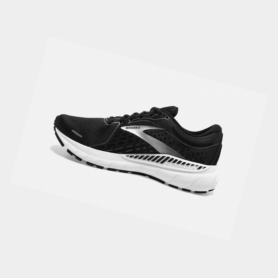 Zapatillas Para Caminar Brooks Adrenaline GTS 21 Mujer Negras Blancas | LEK739615