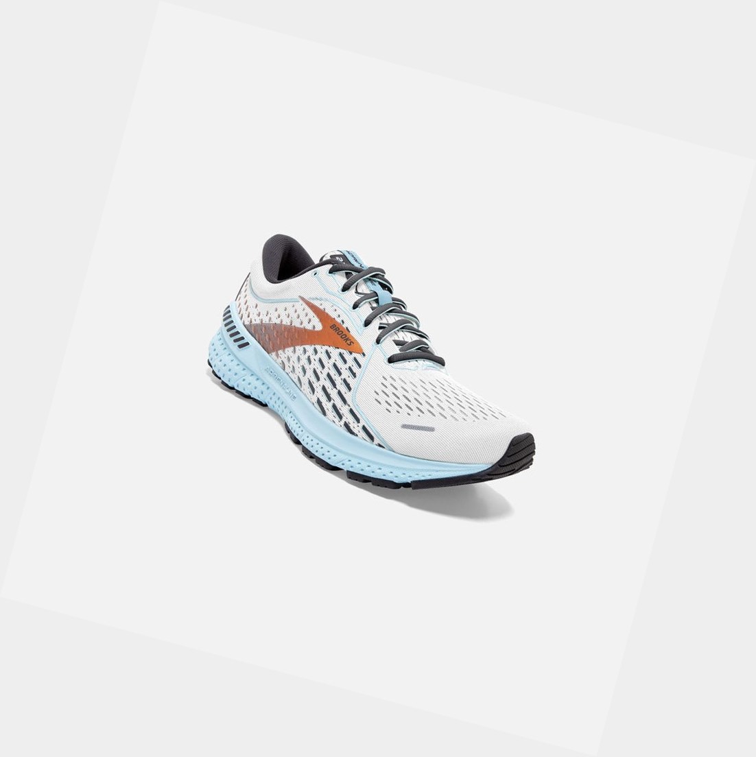 Zapatillas Para Caminar Brooks Adrenaline GTS 21 Mujer Blancas Azules Claro | TXZ956087