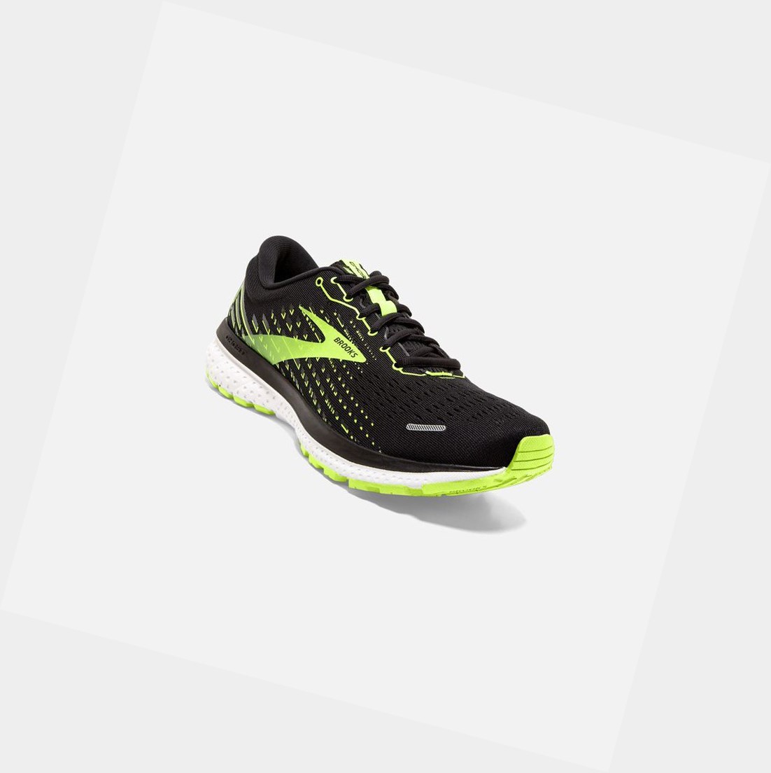 Zapatillas Running Carretera Brooks Ghost 13 Hombre Negras Blancas | HGZ410639