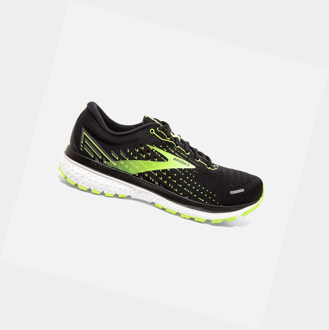 Zapatillas Running Carretera Brooks Ghost 13 Hombre Negras Blancas | HGZ410639