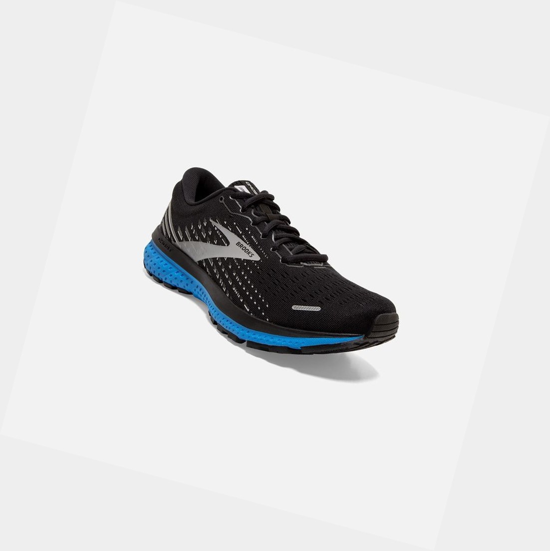 Zapatillas Running Carretera Brooks Ghost 13 Hombre Negras Gris Azules | JYP095827