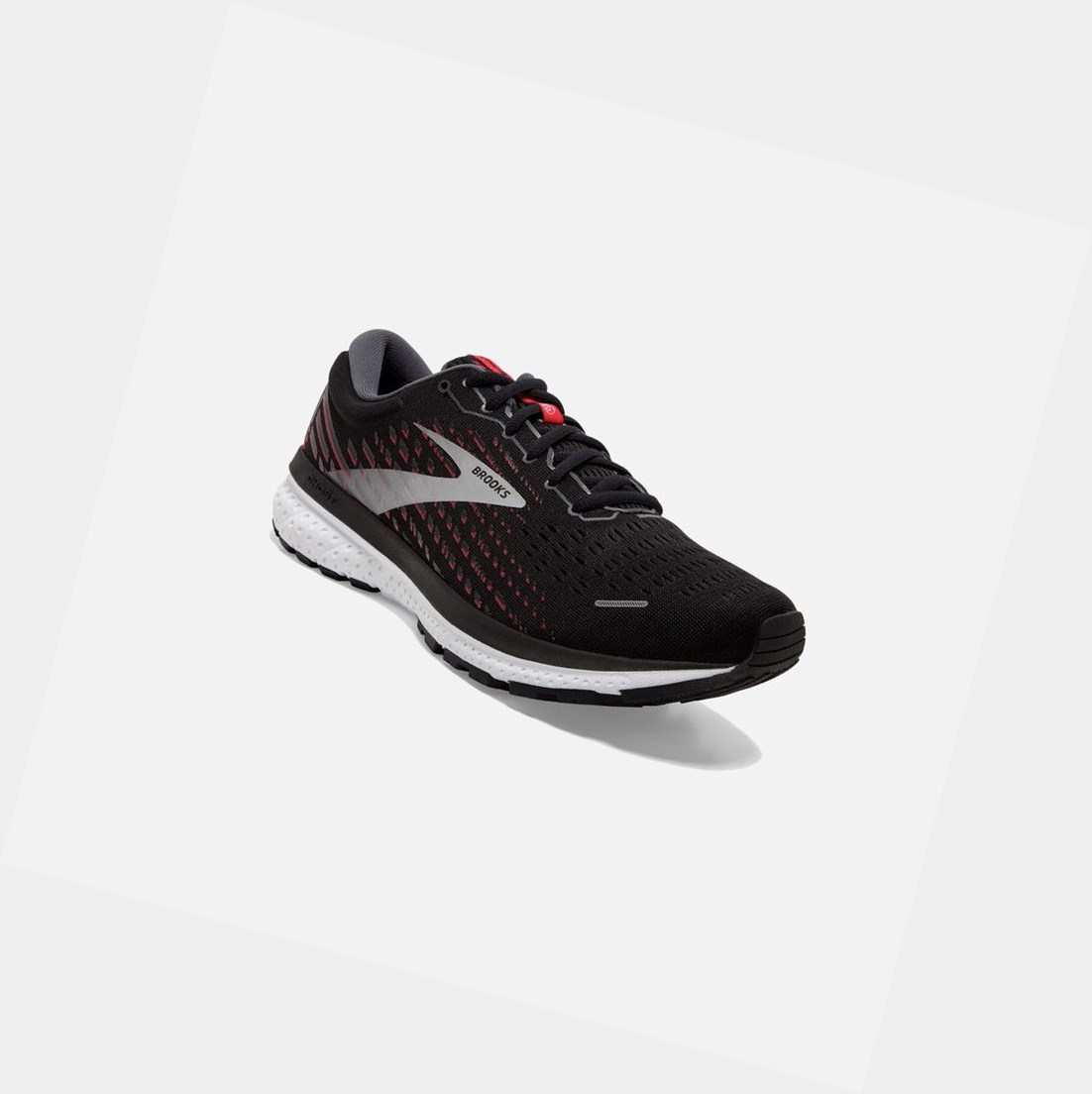 Zapatillas Running Carretera Brooks Ghost 13 Hombre Negras Rojas | TMO842605