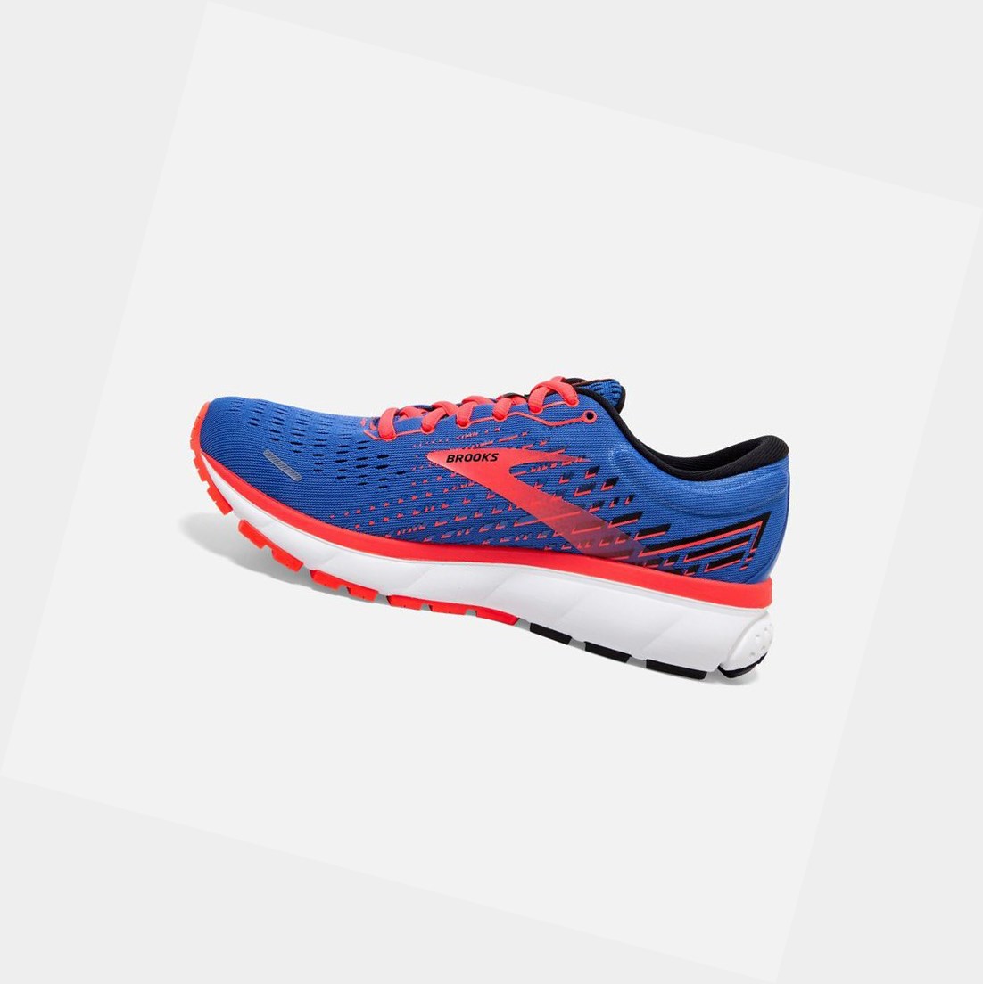 Zapatillas Running Carretera Brooks Ghost 13 Mujer Azules Coral Blancas | UFX738905