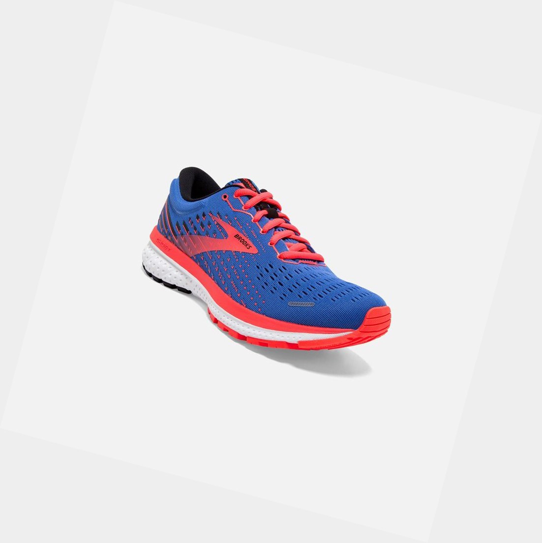 Zapatillas Running Carretera Brooks Ghost 13 Mujer Azules Coral Blancas | UFX738905