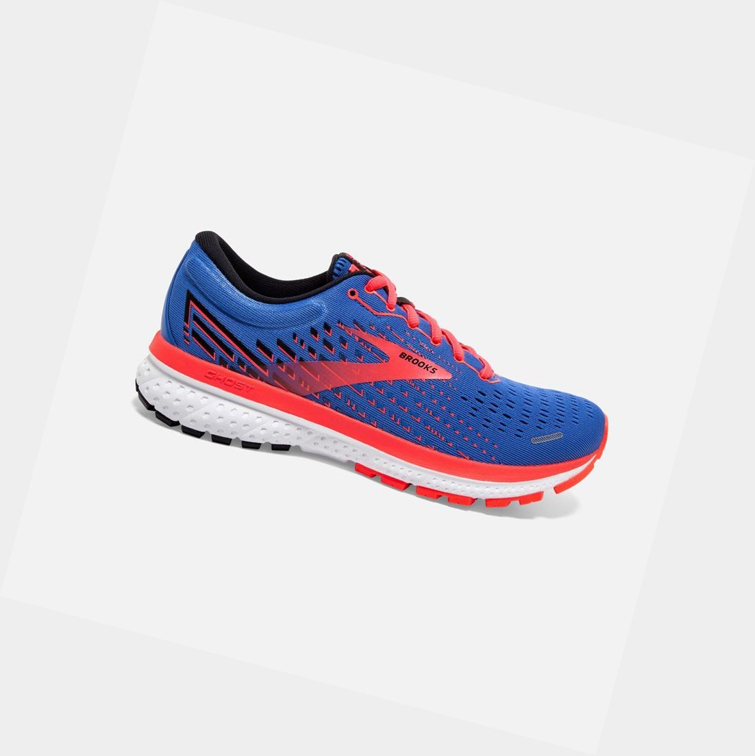 Zapatillas Running Carretera Brooks Ghost 13 Mujer Azules Coral Blancas | UFX738905