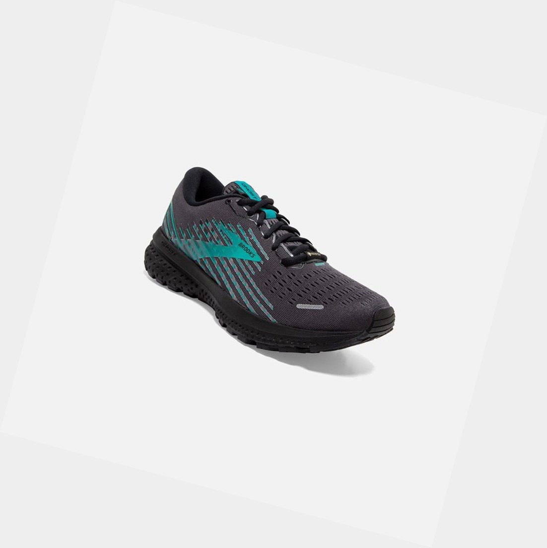 Zapatillas Running Carretera Brooks Ghost 13 GTX Mujer Negras Negras Verde Menta | YVH236458