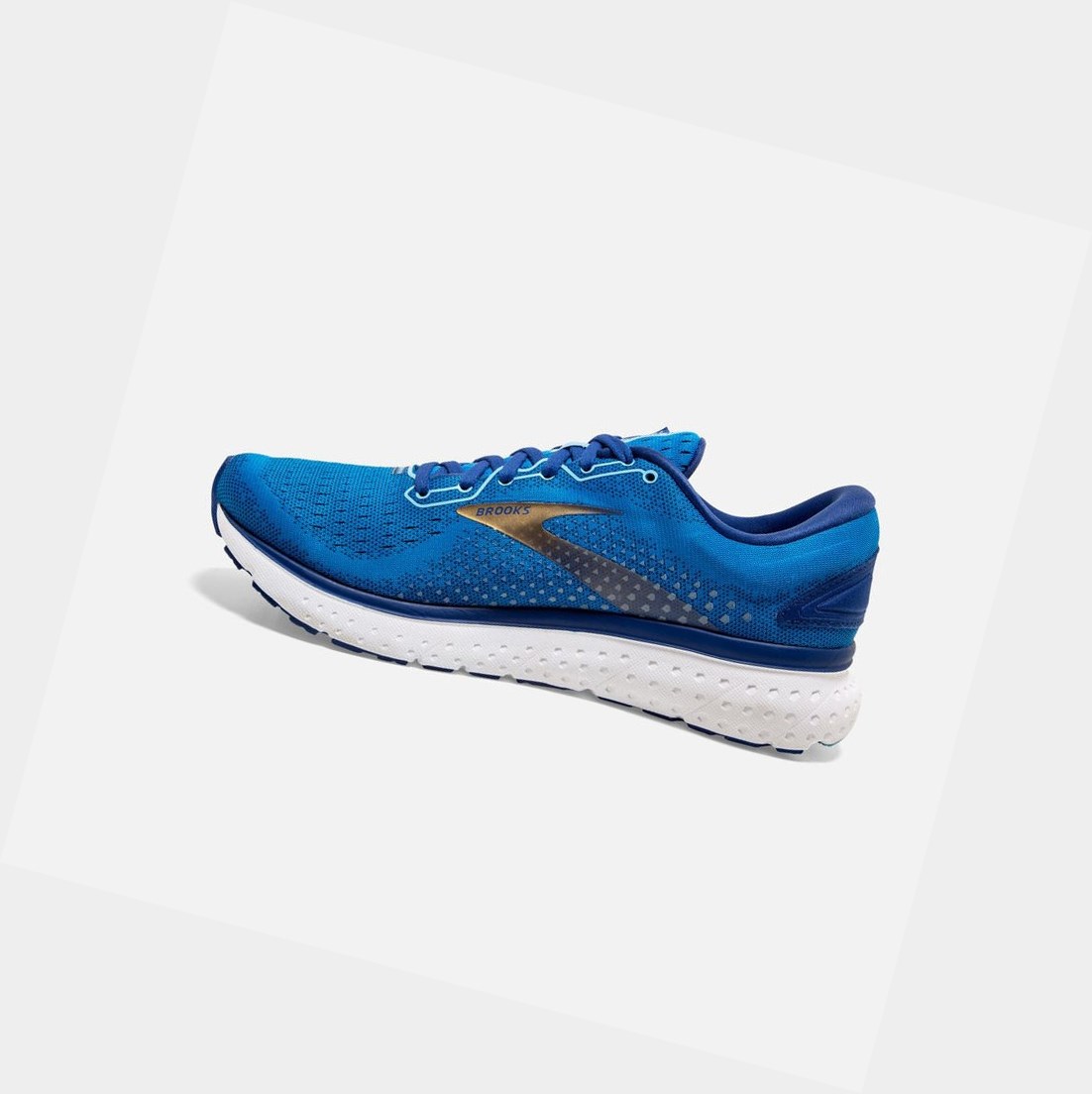 Zapatillas Running Carretera Brooks Glycerin 18 Hombre Azules Doradas | AOI196045