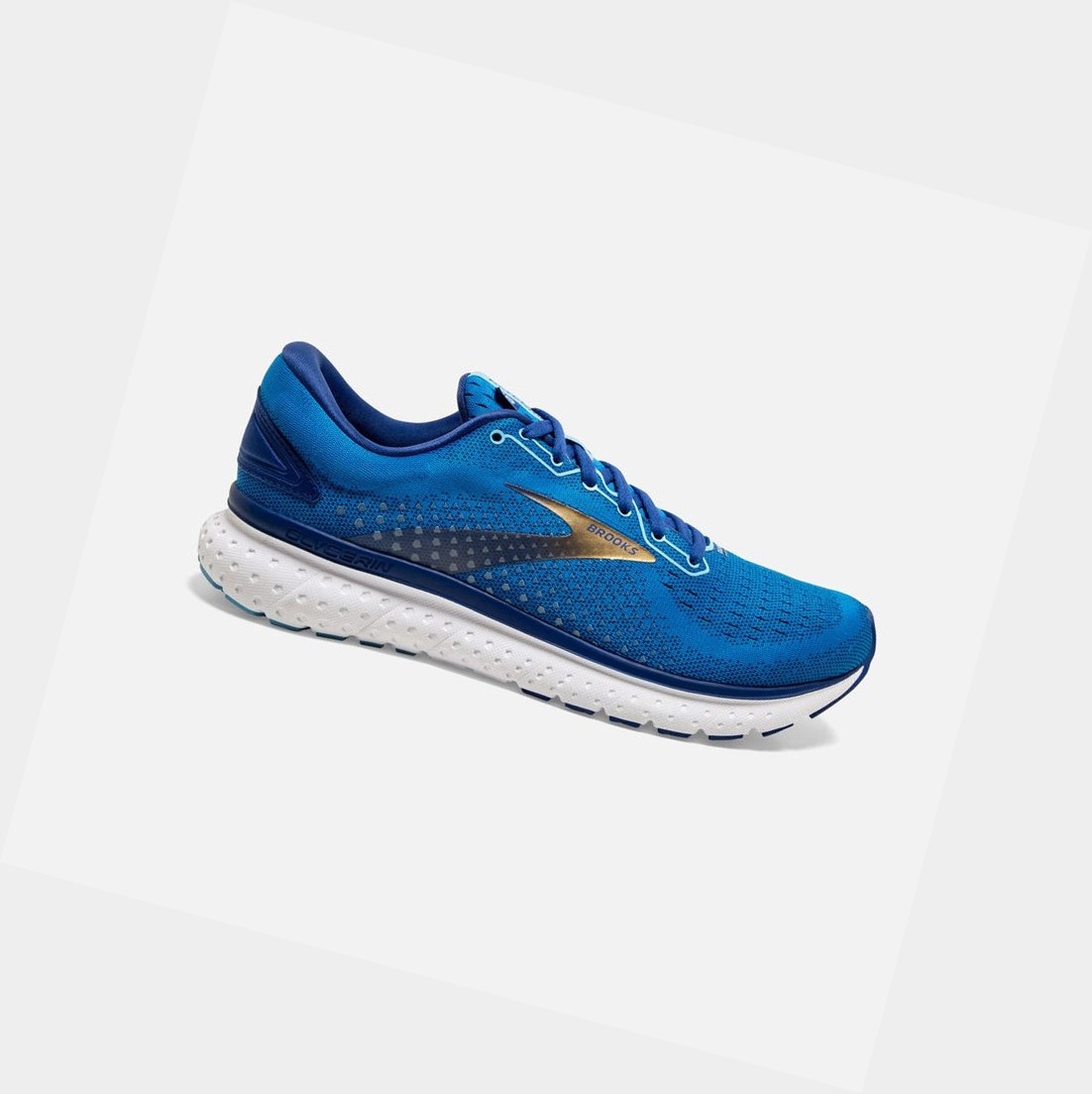 Zapatillas Running Carretera Brooks Glycerin 18 Hombre Azules Doradas | AOI196045