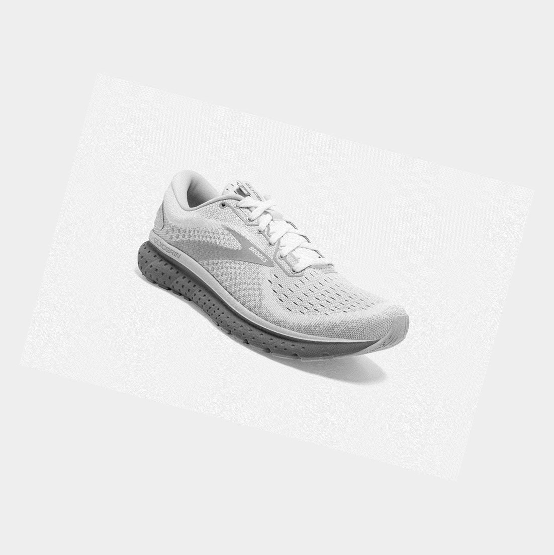 Zapatillas Running Carretera Brooks Glycerin 18 Mujer Blancas Gris | AYX351902