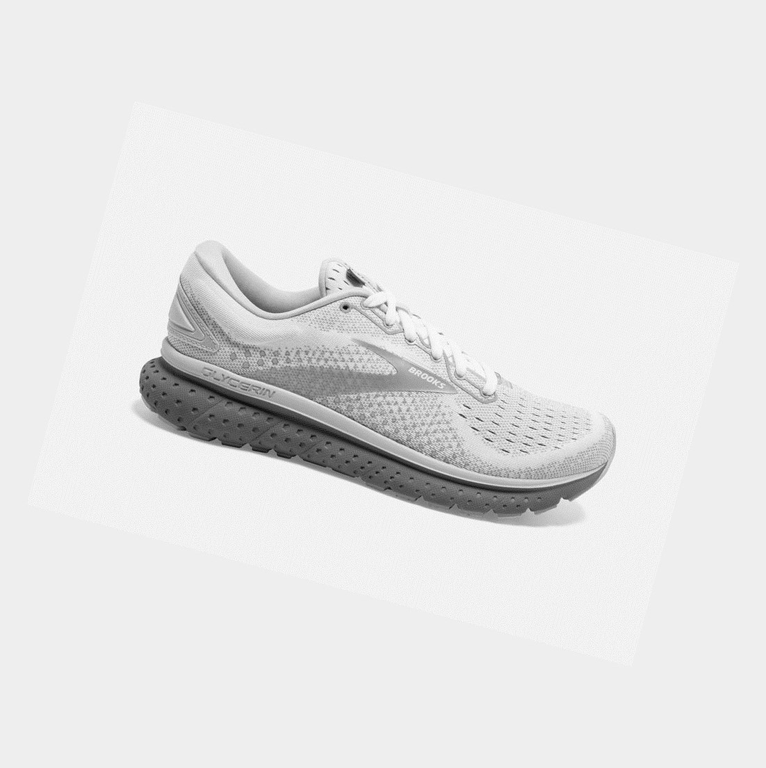 Zapatillas Running Carretera Brooks Glycerin 18 Mujer Blancas Gris | AYX351902