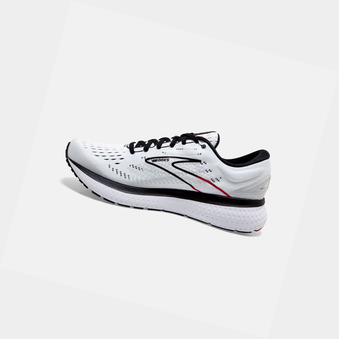 Zapatillas Running Carretera Brooks Glycerin 19 Hombre Blancas Negras Rojas | CLK623154